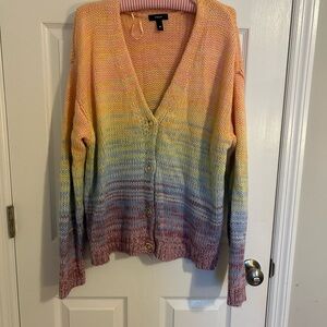 Aqua Pastel Ombre Cardigan